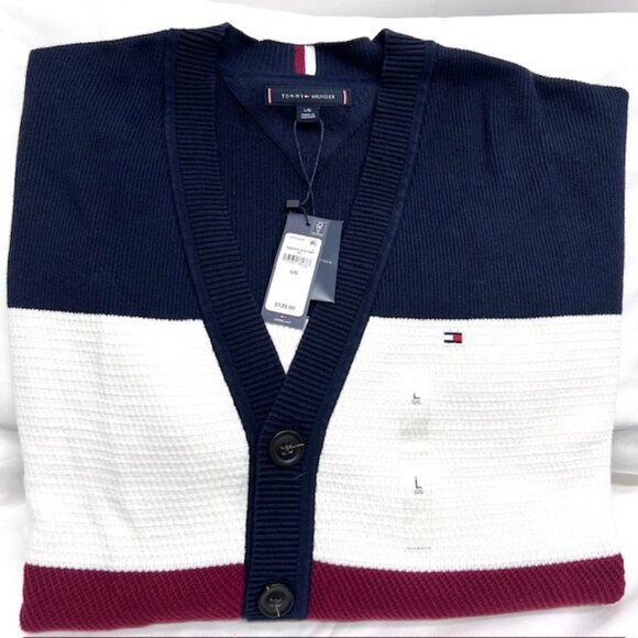 New- tag Classic VintageTommy Hilfiger Cardigan Sweater Men XLTall(24)